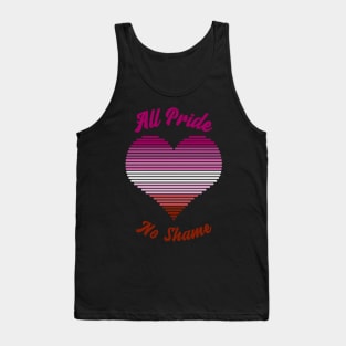 All Pride No Shame - Lesbian Flag Tank Top